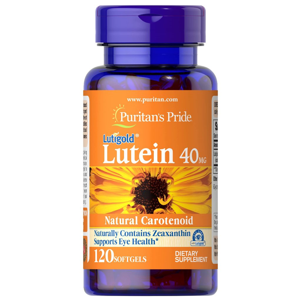 Puritan's Pride Lutigold Lutein With Zeaxanthin Viên Uống Bổ Mắt, Hỗ Trợ Sức Khỏe Mắt 40mg 120 viên