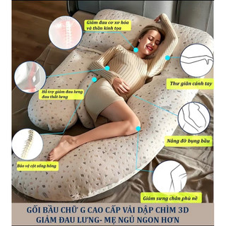 gối bầu chữ F thế hệ mới 3 in 1 , nhiều công dụng hỗ trợ mẹ bầu