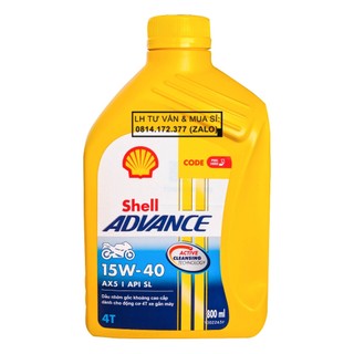Dầu nhớt xe số SHELL ADVANCE AX5 15W40 800ml (0.8L) - Shopnhottot