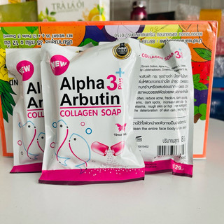 [CHÍNH HÃNG][Chỉ bán hàng thái]Xà Phòng Kích Trắng Alpha Arbutin Collagen Soap Thái Lan 80g