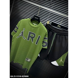  Bộ Cộc Tay Siêu Hót Bộ Quần Áo Nam Jor Dan In Chữ Paris Siêu Đẹp - Bộ Quần Áo Cộc Mùa Hè Nam Jor Dan Cao Cấp 