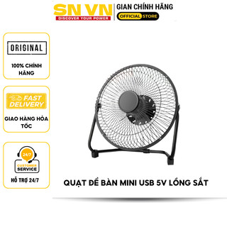 Quạt để bàn mini USB lồng sắt 4 cánh góc quay 360 độ,dùng văn phòng sử dụng kết hợp điều hòa siêu mát.