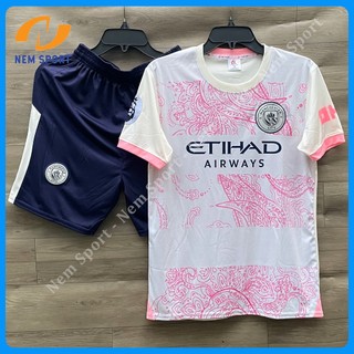 Quần Áo Bóng Đá CLB MAN-CITY Màu Trắng Hồng Mùa Giải 24/25