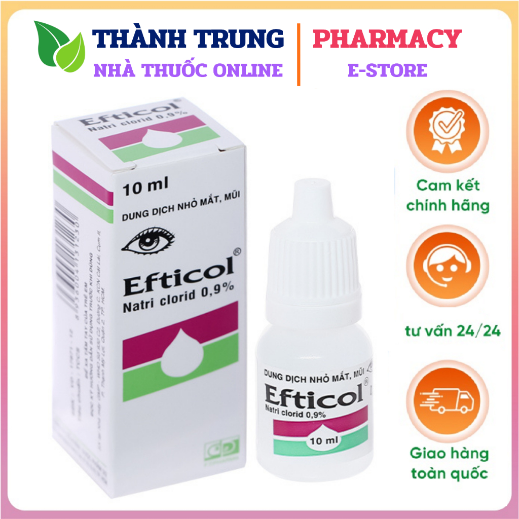 (Có Shopee Video) Efticol 0.9% Nhỏ Mắt Mũi Hoặc Rửa Mắt Mũi
