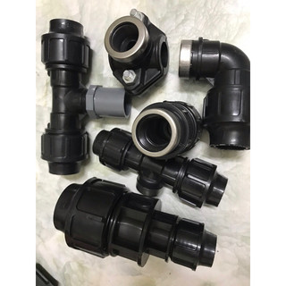Tê -góc +nối măng xông “Ren trong 25 hdpe vv: