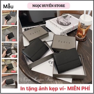 ⚡FULLBOX⚡ Ví Da Nam Cao Cấp In Tặng Ảnh- Ví Nam Ngang Full Hộp Và Túi Xách Giấy Hãng Sang Trọng Làm Quà Tặng