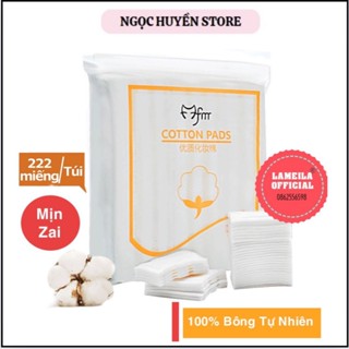 Bông Tẩy Trang Lameila 222 Miếng Hàng 3 Lớp Cotton Cao Cấp