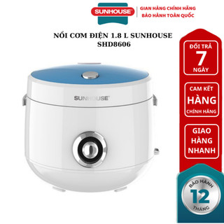 NỒI CƠM ĐIỆN 1.8 L SUNHOUSE SHD8606 - Bảo hành chính hãng 12 tháng