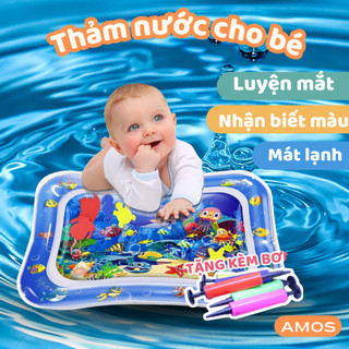 Thảm Nước, Đệm Nước Thế Giới Đại Dương Kích Thích Giác Quan Cho Bé, Thảm Tập Bò Tăng Vận Động 70x50