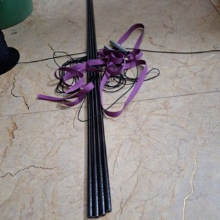 4 nan cacbon đen xoắn làm diều 1m đến 2m(Tặng bas, dây,tio)