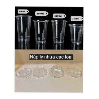 Ly nhựa đáy bằng - nắp 95 - lốc 50 cái