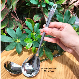 Vá múc canh inox 304 sáng bóng lòng sâu Hàng Việt Nam