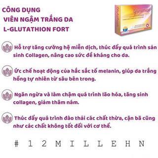 Viên Ngậm Trắng Da Glu Pháp 30v