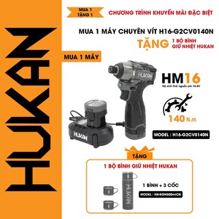 Máy chuyên vít pin Hukan G2CV0140N, Lực siết 140Nm, 3 chế độ bắn vít, Tốc độ 3200rpm