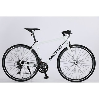 Xe touring nhôm NESTO CAT bộ chuyển động Shimano Claris 2x8 (Tặng đèn+ chắn bùn + lục giác)