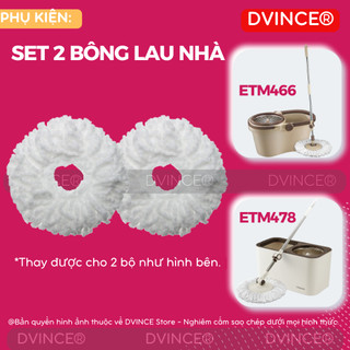 ⚡Set 2 bông lau nhà thay thế ETM466 - ETM478 | Bông lau ETM466 |Bông lau ETM478 (thay thế cho LOCK ETM466 - LOCK ETM478)