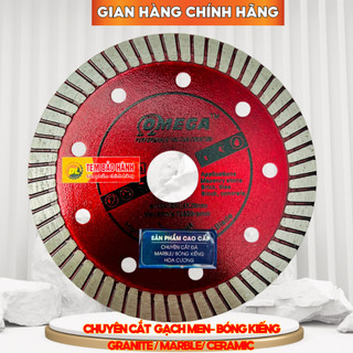 Lưỡi cắt gạch men bóng kiếng, cắt đá ốp lát chính hãng omega sắc ngọt phi 110mm dùng cho máy cầm tay