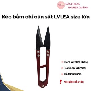Cây kéo bấm chỉ - kéo cắt chỉ loại lớn cán sắt lưỡi đen lvlea .