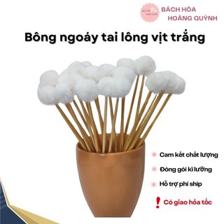 10 cây bông ngoáy tai , bông ráy tai , bông se tai thân gỗ đầu lông.
