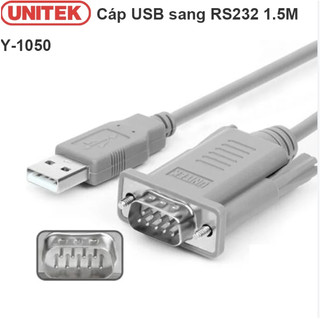 Cáp usb to rs232 1.5m unitek y-1050, cáp usb to com 9 rs232