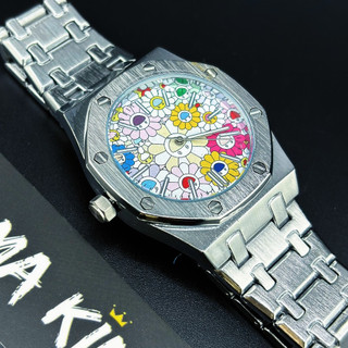 Đồng hồ Kiki Kaikai 46mm có chống nước 30ATM Takashi Murakami chất liệu thép không gỉ siêu bền MAMA K
