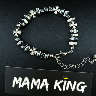 Vòng tay retro hình thánh giá chất liệu thép không gỉ MAMA KING hiphop