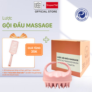 Lược gội đầu thư giãn Massage Vườn Thảo Mộc chất liệu gai silicone cao cấp , vỏ nhựa lúa mạch bảo vệ môi trường