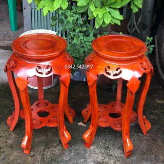 Đôn lá trầu,đế chân lá trầu gỗ lim mặt 30 cao 60,70,80cm