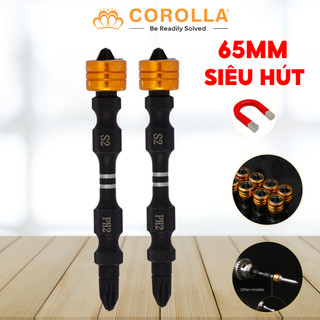 Mũi bắn vít siêu hút kèm nam châm 4 cạnh corolla 65mm đầu trợ lực có nam châm, dùng cho máy bắn vít