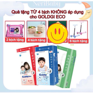 Bỉm/Tã dán/quần cho bé Goldgi+, Goldgi X5, Goldgi Eco thiết kế siêu mỏng chống tràn thấm hút tốt