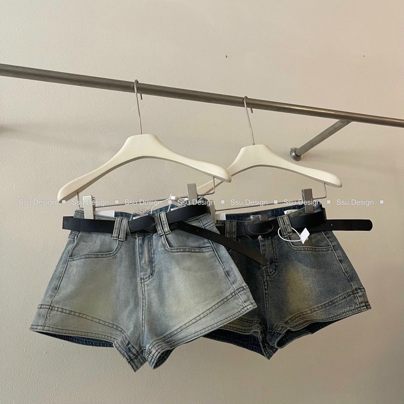 Quần short bò jeans nữ tôn vòng 3 ống rộng lưng cao hack dáng cực xinh | BigBuy360 - bigbuy360.vn