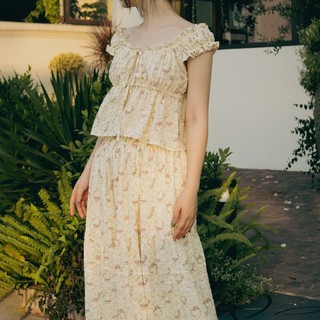 Létitia - Floral Top (set bao gồm áo và chân váy)