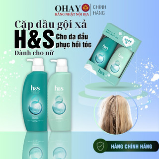 Dầu gội H/S xanh lá chuyên cho tóc dầu, dưỡng tóc suôn mượt - Hàng Nhật Nội Địa