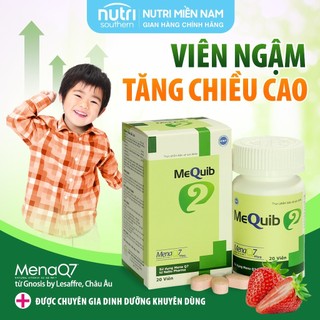 Viên Ngậm Vitamin D3K2 MK7 (MenaQ7) và Canxi MEQUIB 2 (Hộp 20 viên)