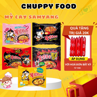 Mì Cay SamYang 🎁CHUPPY FOOD🎁Combo Mì Cay Hàn Quốc, Mì Gà Cay Phô Mai/ Sốt Kem/ Truyền Thống 140G