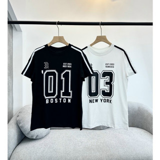 Áo thun MLB unisex xuất dư phông cotton sang xịn mịn