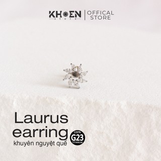 Khuyên tai Nguyệt quế đá Titanium G23 - Khoen store