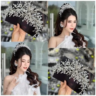 Cài tóc cô dâu xinh, bờm cài đá