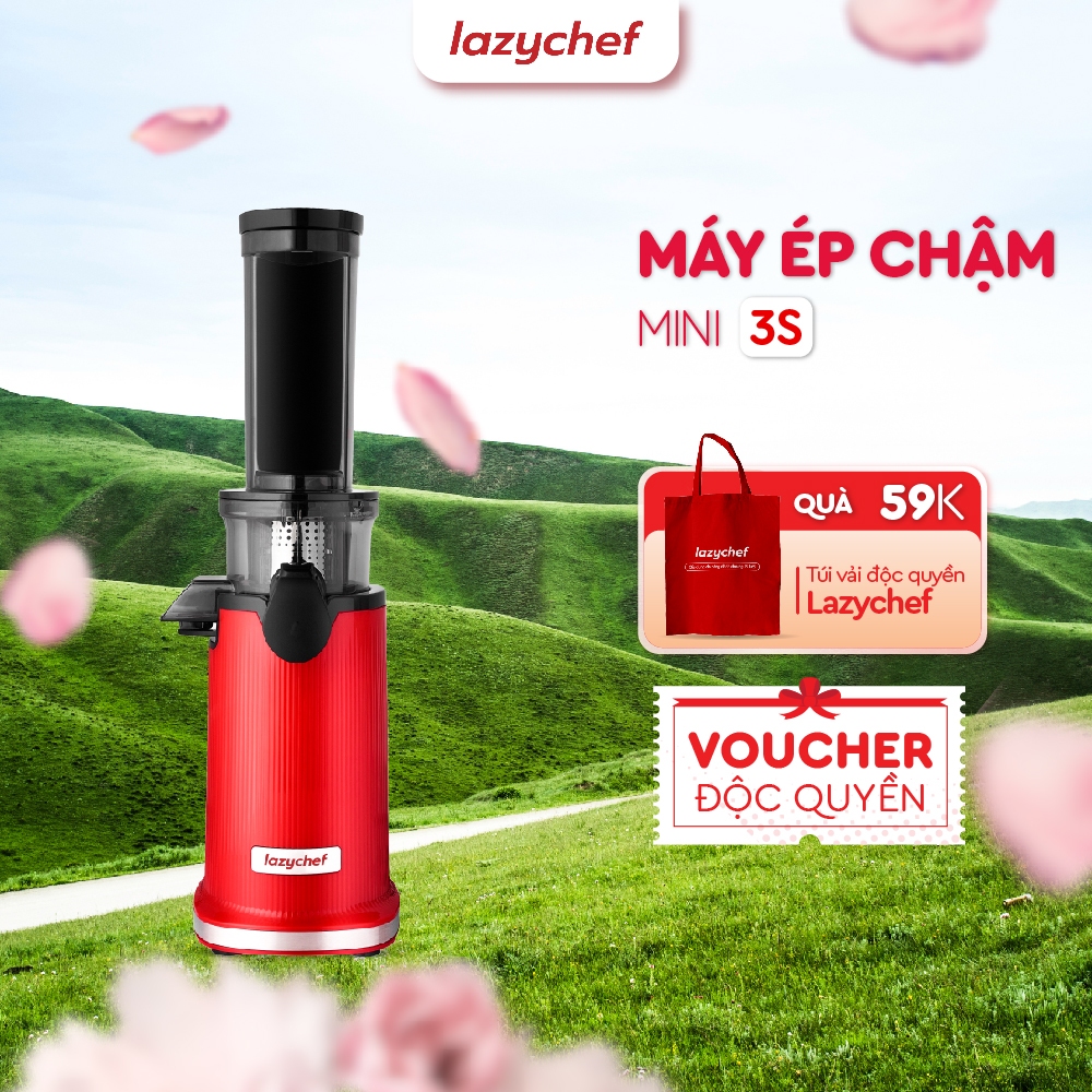 Máy Ép Chậm Mini 3S LC02ME Lazychef, Công Nghệ Ép Lạnh, Làm Kem Ép Trái Cây, Hàng Chính Hãng Bảo Hàn