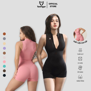  Bộ Đồ Đùi Jump Tank TomTiger Đồ Tập Gym Nữ JumpSuit Tập Gym Co giãn 4 Chiều 