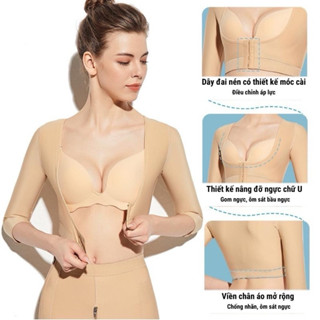 Áo gen định hình bắp tay vai lưng giúp nâng đẩy ngực hàng cao cấp  MOSHU ( hoặc sử dụng sau hút mỡ tay lỡ )
