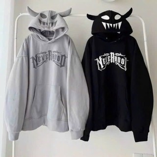 Áo Hoodie Unisex NEVERHOOD Phối Sừng Cực Đẹp