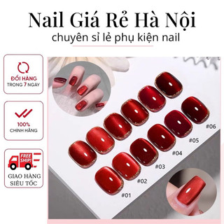 Mắt mèo đỏ 9D , sơn mắt mèo Đỏ Kim Cương làm nail