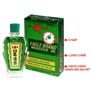 Lốc 12 chai dầu gió xanh 2 nắp mỹ 24ml. thơm nóng. giảm đau đầu. nhức mỏi cơ thể. côn trùng cắn. chóng mặt