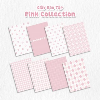  Giấy Bao Tập, Bao Vở, Bao Sách Giáo Khoa Màu Hồng Pastel A5 B5 | mal’s corner