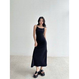 Đầm 2 Dây Body Thun Hở Lưng Đen - HOO DESIGN