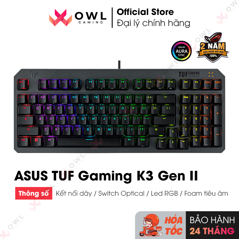 Bàn phím cơ ASUS TUF Gaming K3 Gen II (Hàng chính hãng)