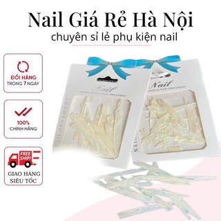 Xà cừ trắng mỏng ẩn gel, bột, phụ kiện nail