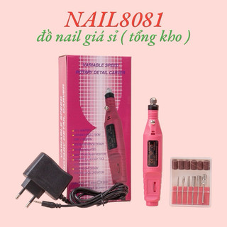 Máy mài Mini làm móng tặng kèm hộp đầu mài