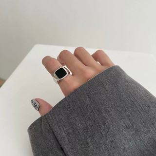 Nhẫn ONER Bạc 925 "Black Square Ring" ( Bảo Hành Bạc 1 Năm )